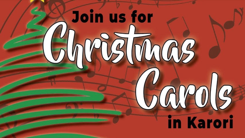 Poster for Christmas Carols in Karori event