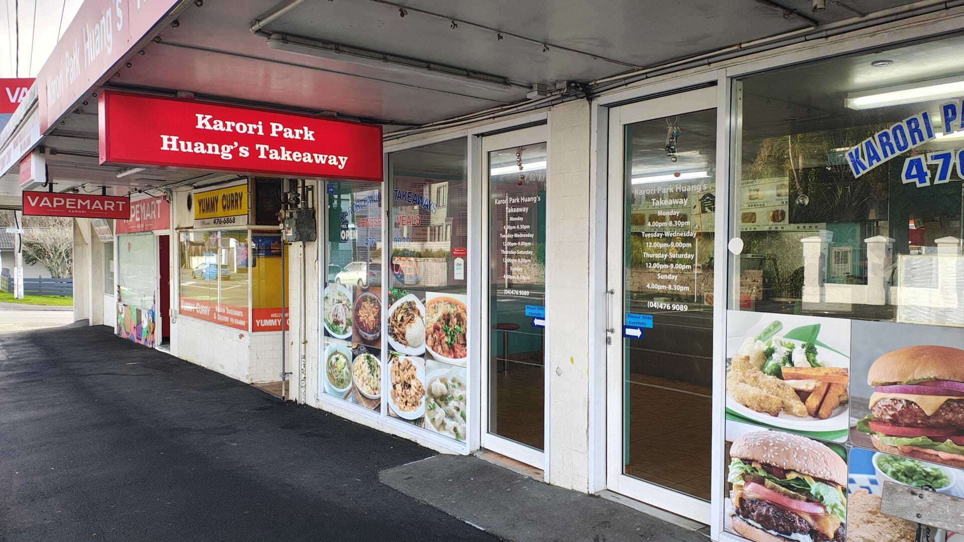 Karori Park Huang’s Takeaway storefront exterior