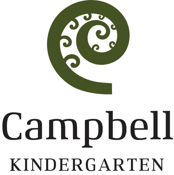 Campbell Kindergarten logo with green koru design