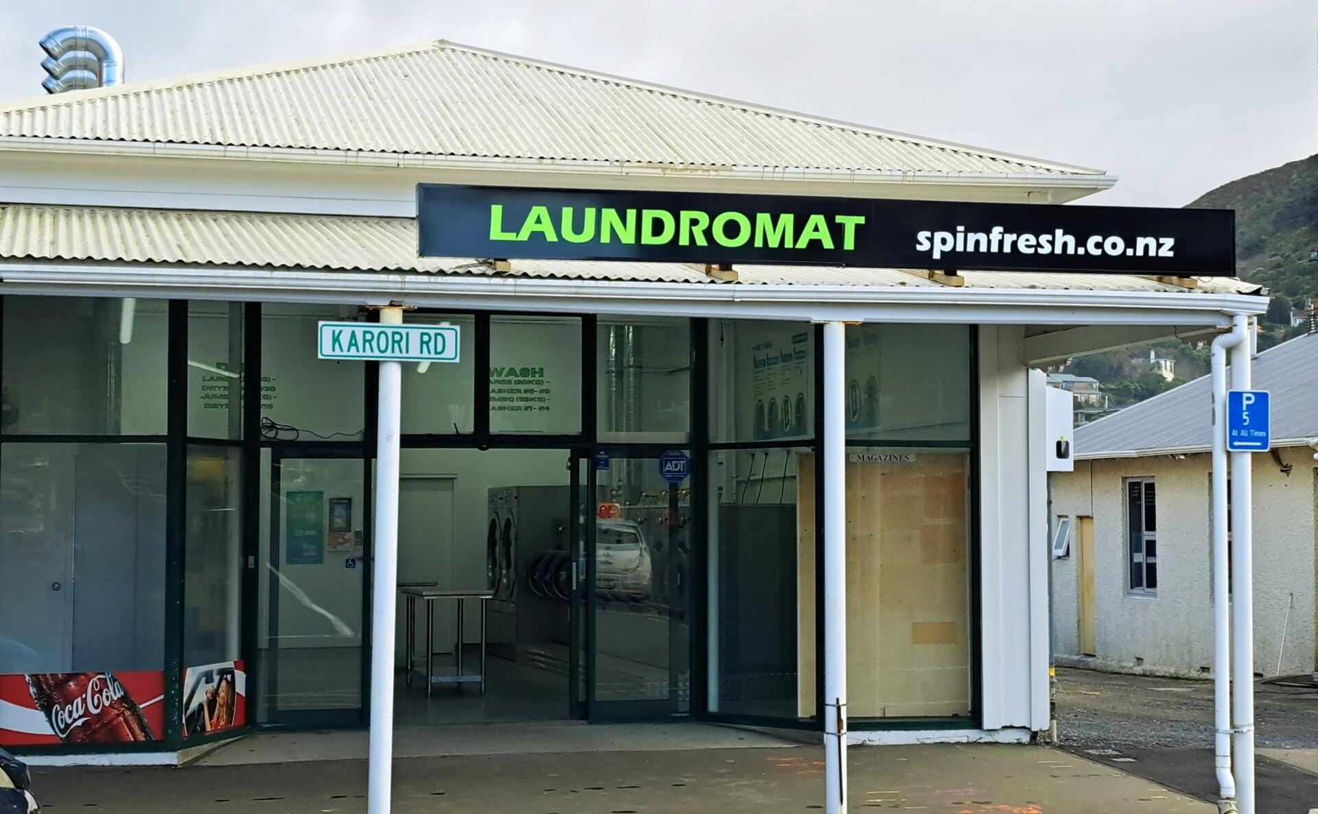 Exterior photo of Spinfresh Laundromat Karori