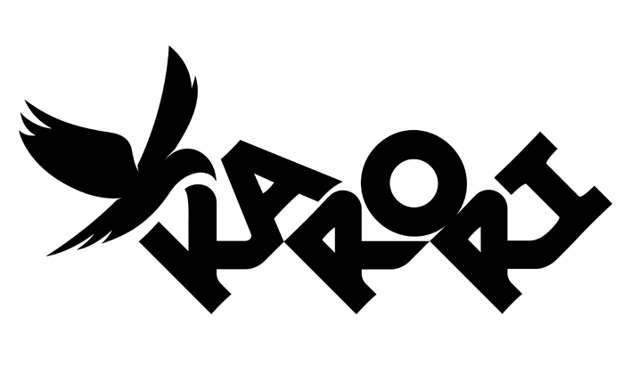 Stylised black dove forming word Peace logo