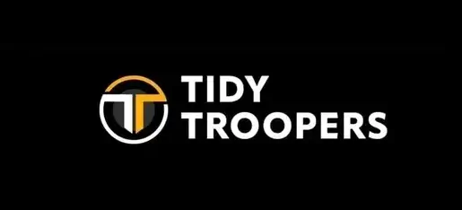 Tidy Troopers logo on black background